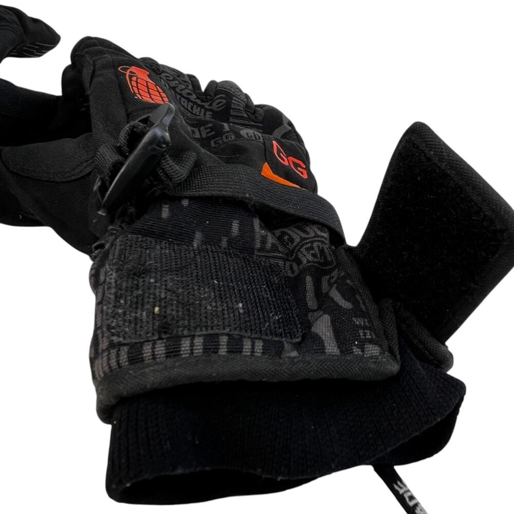 Grenade Ski Snowboard Gloves Black Orange Winter Insulated Medium - Picture 5 of 8